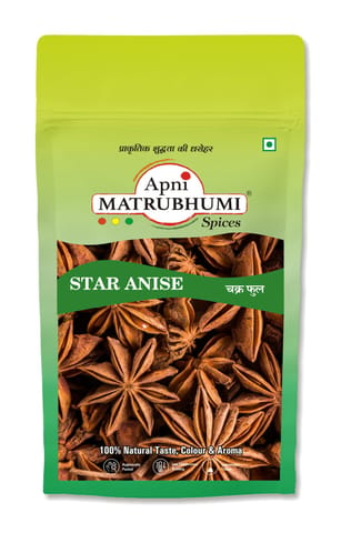 Apni Matrubhumi Premium Star Anise Whole Chakri Phool Badiyan (Chakraphool) (100g)
