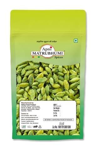 Apni Matrubhumi Premium Green Cardamom Whole (Elaichi) 7-8mm - Kerala Origin | Hari ilaichi (500g)