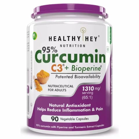 Healthyhey Curcumin With Piperine (Bioperine) 1310Mg, Vegetable 90 Caps