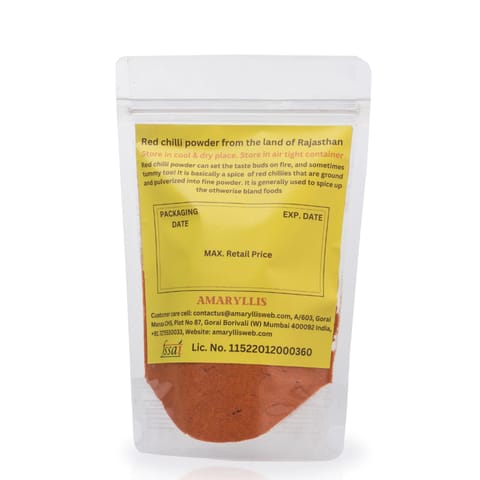 Amaryllis Red Chilli Powder Rajasthan 200 gms Pack of 2 (100 gm x 2)