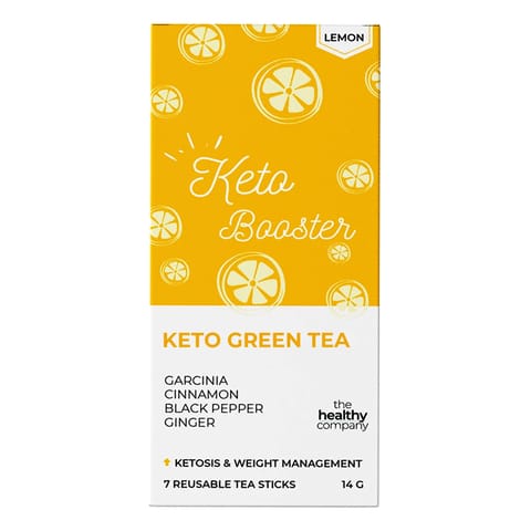 The Healthy Company  KETO BOOSTER Green Tea I Lemon Flavour I  Pack of 1