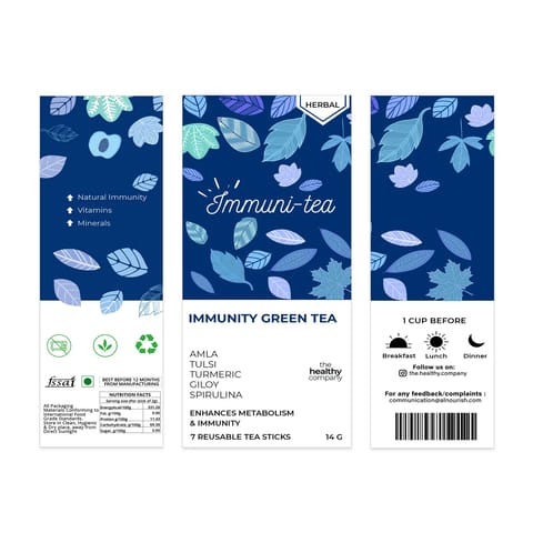 The Healthy Company  IMMUNITY BOOSTER Green Tea I Pack of 1
