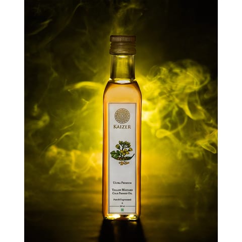 KAIZER Ultra Premium Yellow Mustard Cold Pressed Oil (Pure & Uprocessed) 250ml