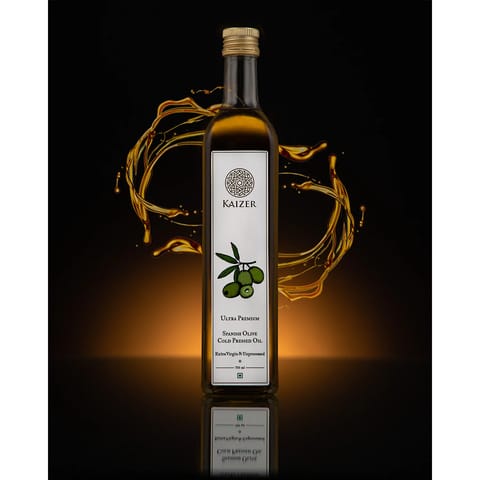 KAIZER  Ultra Premium Spanish Olive Cold Pressed Oil (Virgin & Unprocessed) 750ml