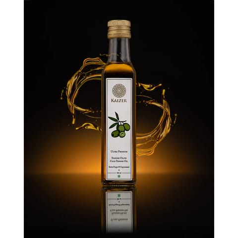 KAIZER  Ultra Premium Spanish Olive Cold Pressed Oil (Virgin & Unprocessed) 250ml