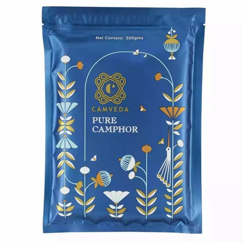 Camveda Pure Camphor 500 gm Slabs in Zipper pouch Pack of 2