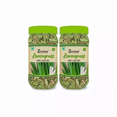 ZINDAGI Lemongrass Dry Leaves - Lemon Grass Tea For Detox - 50gm  Pack of 2
