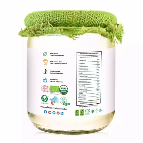Sow Fresh COLD PRESSED ORGANIC COCONUT OIL 500 ML