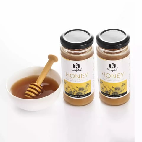 Honey Dale Raw Unprocessed Unpasteurized Unheated Mustard Honey  310gm Pack of 2 Bottles