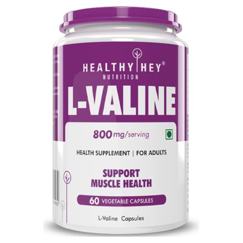 HealthyHey Nutrition L-Valine (60 Vegetable Capsules)