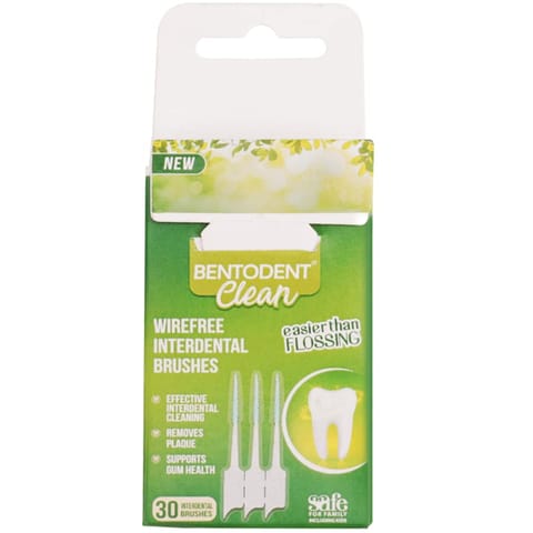 Bentodent Wirefree Interdental Brushes / Toothpicks - 30 Pcs