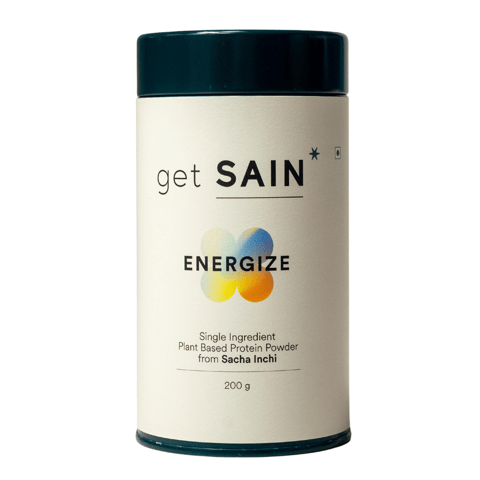 Get Sain Energize Protein Powder for Men and Women - 12 gms Protein per Serving - No Additional Flavor (200 gms)