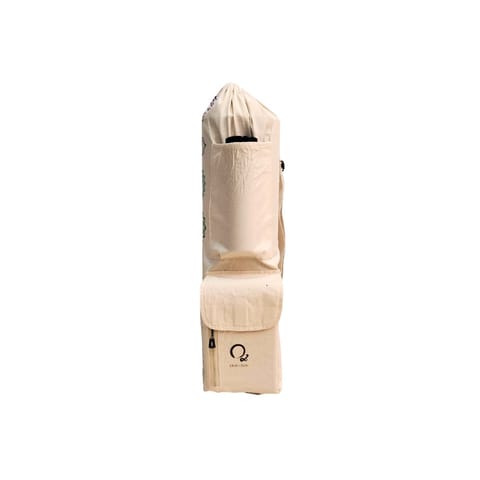 O2 Yoga Bag, 1Block Style, 3 Pockets, 7 Chakra Print (Beige, Cotton Canvas Fabric)