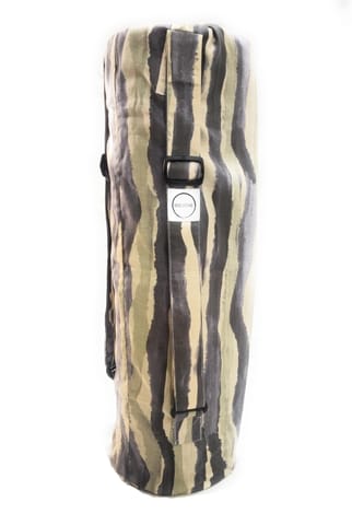 Breathe O2 Yoga Bag, Eco-Lite Minimalist (Cotton Fabric, Sage Stripes)