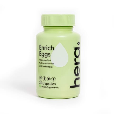 Hera Enrich Eggs - Fertility and Egg Count - Coenzyme Q10 and Antioxidants - 30 Capsules