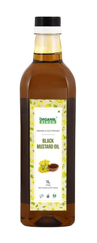 Organik Singh Organic Cold Pressed Black Mustard Oil (1 Litre)
