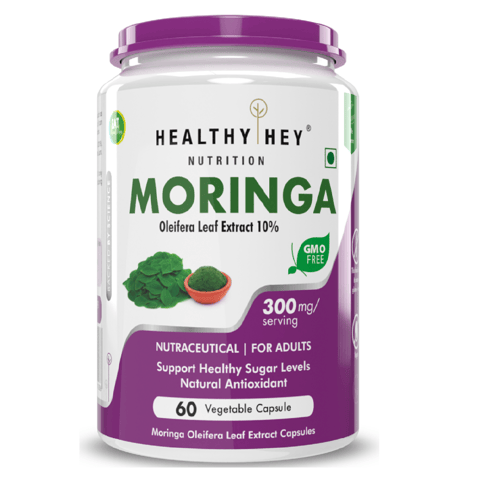 HealthyHey Nutrition Moringa (Oleifera Leaf) Extract (60 Veg Capsules)