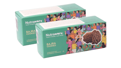 Nutramore Bajra Cookies (Pack of 2 - 100 gms each)