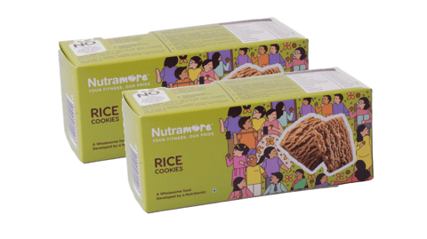 Nutramore Rice Cookies (Pack of 2 - 100 gms each)