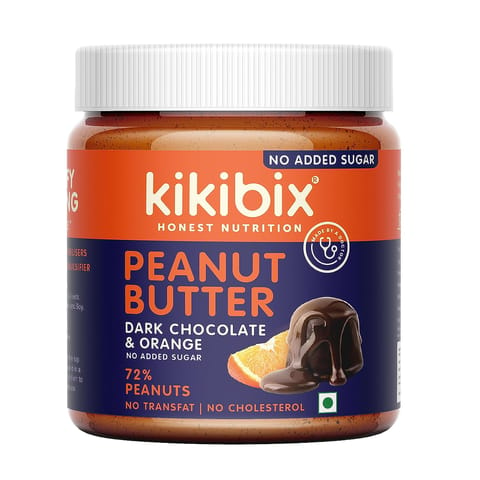 Kikibix Dark Chocolate & Chia Seeds Natural Peanut Butter (340 gms)