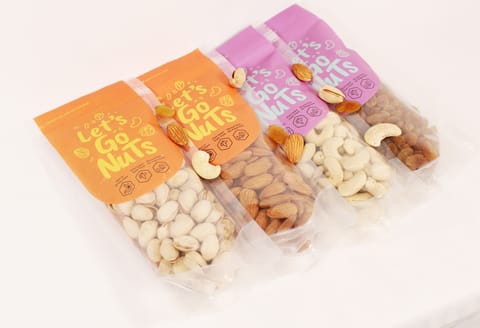 Lets GoNuts Essential Nuts Combo 650g 4 in 1 (Almonds, Cashews, Pistachios & Dry Grapes))
