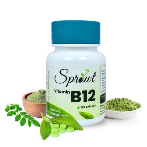 Sprowt Plant Based Vitamin B12 | Boost Energy Level (120 Veg Tablets)
