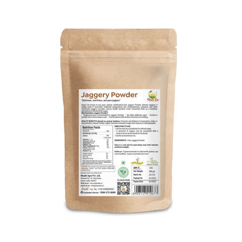 Dawn Lee  Jaggery Powder (500 gms) | Pure Gud Powder | Less Sticky | Unprocessed | Adulteration Free | Nature?s Medicinal Sugar | Detoxification of The Liver | Blood Purifier