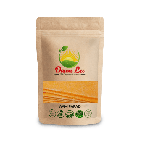 Dawn Lee  Aam Papad (100 gms) Healthy Sweet Treat with Kashmiri Saffron and Desi Khand, No Refined Sugarr | Made with 100% Natural Mango Pulp