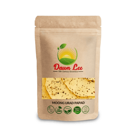 Dawn Lee Moong Urad Papad (400gms) | Thinnest Papad | Goodness Of Rock Salt and Pure Hing | Homemade | No Preservative