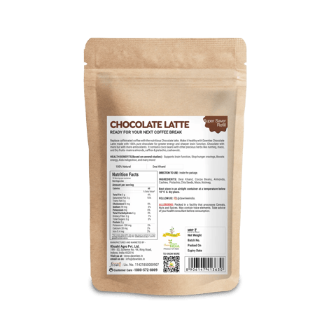 Dawn Lee Chocolate Latte Refill Pack: Chocolate Health & Nutrition Doodh Masala (50 gms)