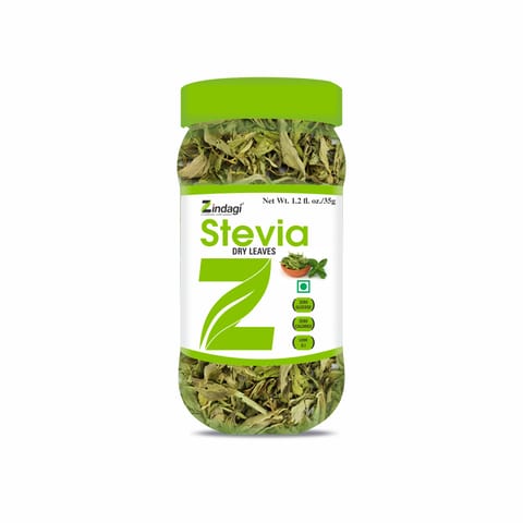 Zindagi 100% Pure Stevia Leaves Extract | Natural Stevia Dry Leaves | Sugar Substitute | 35gm | Pack of 2