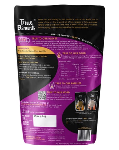 True Elements Roasted Flax Seeds (125 gms)