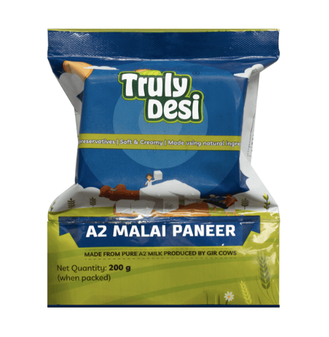Truly Desi A2 Paneer 200 gms- pack of 3