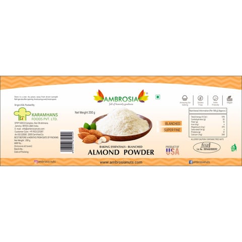 Ambrosia Dry Fruits Combo Walnut Kernels Baker Delight (250 gms) & Almond Flour (200 gms)