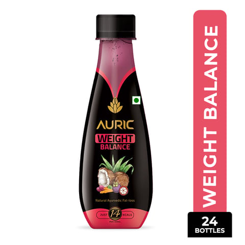 Auric Weight Balance Juice - with Super Ayurvedic Herbs (Pack of 24 Bottles, Each of 250 ml)