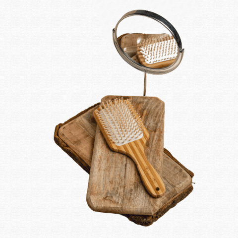 Organic B Wooden Bristle Paddle Brush | Bamboo Hair Brush