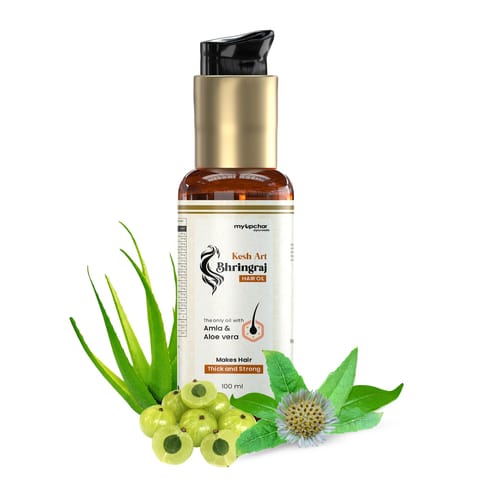 myUpchar Ayurveda Kesh Art Bhringraj Hair Growth Oil | Control Hair Fall & Dandruff (100 ml)