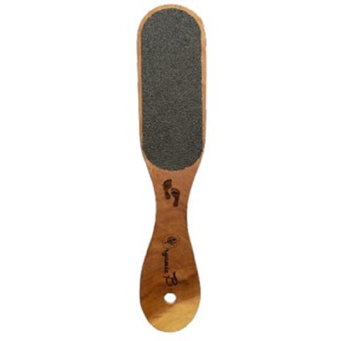 Organic B Foot Filer Feet Rasp Scrubber - Wooden Pedi Foot Scrubber Filer for Dead Skin - Double Sided Foot Scraper Exfoliator for Dry and Wet Feet Care