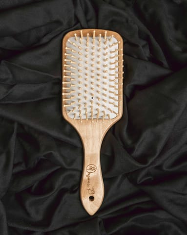 Organic B Wooden Bristle Paddle Brush | Medium Size