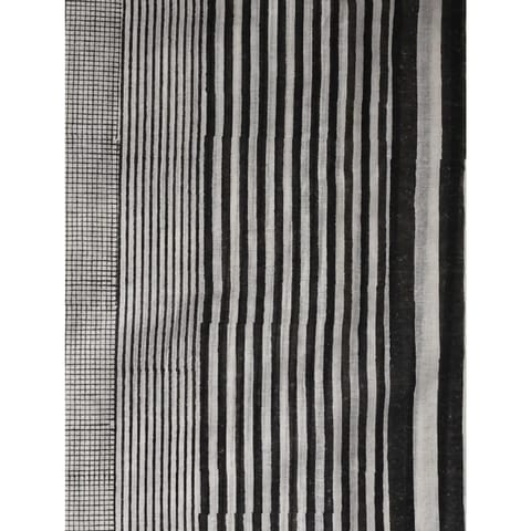 SilkWaves Cotton Mul Handblock Printed Lined Dupatta