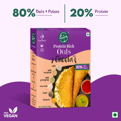 The Naturik Co Oats Cheela Mix (Pack of 2, Each of 250 gms)