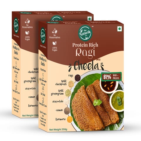The Naturik Co Ragi Cheela Mix (Pack of 2, Each of 250 gms)