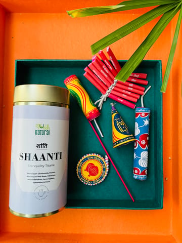 Shuddh Natural Festive Diwali Gift Hamper | Tea | Seed (Plantable) Patakha Set of 5 | Pack of 3