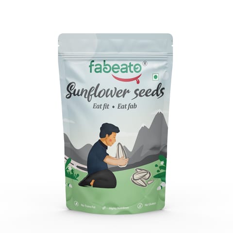 Fabeato Natural Raw Sunflower Seeds for Eating without Shell (250 gms)