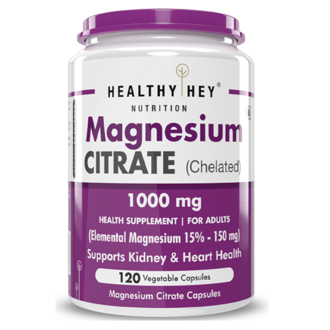 HealthyHey Nutrition Magnesium Citrate 120 Vegetable Capsules