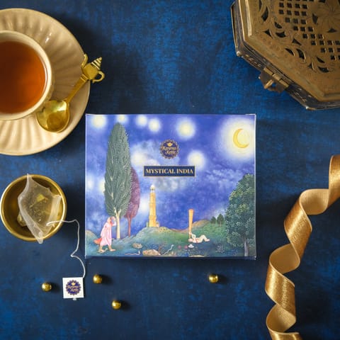 Karma Kettle Mystical India Tea Gift Box 30 Silken Pyramid Teabags