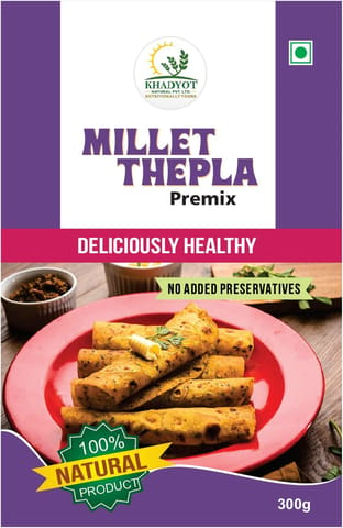 Khadyot Millet Thepla Premix | Soft Thepla, Ready to Cook, Without Any Preservatives (300 gms)