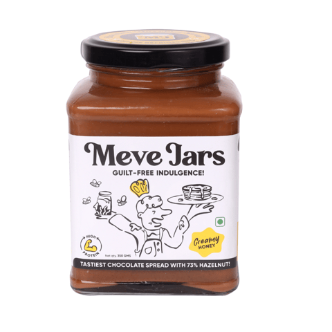 Meve Jars Hazelnut Chocolate Spread CREAMY HONEY (350 gms)