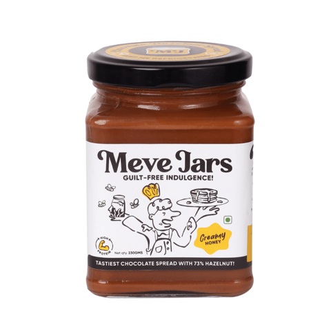 Meve Jars Hazelnut Chocolate Spread - CREAMY HONEY (230 gms)