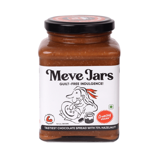 Meve Jars Hazelnut Chocolate Spread VEGAN CRUNCHY (350 gms)